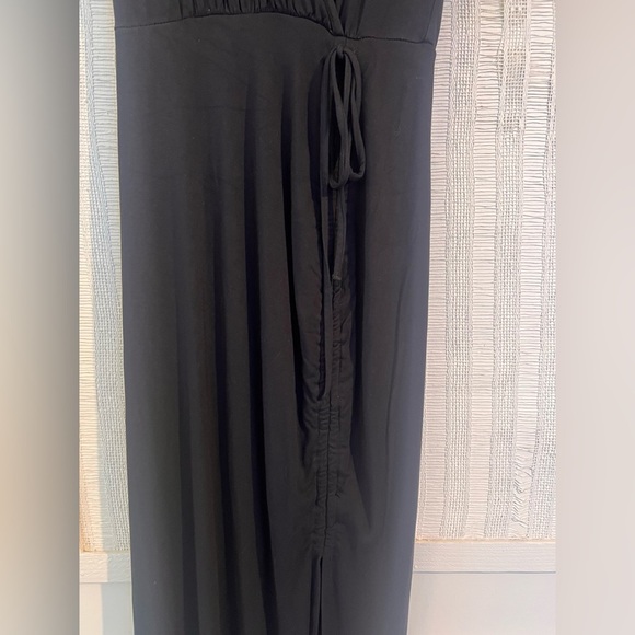 Veronica Beard Jeans Dress Romi Midi Side Ruched Tie in Black size Small - Picture 4 of 7